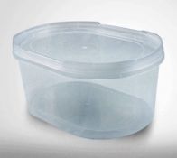 Potes de Sorvete: 1 litro Oval.